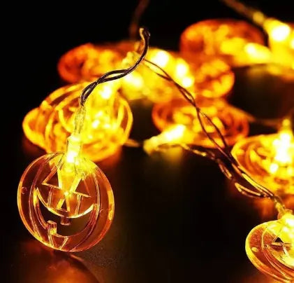 LED Pumpkin String Lights for Halloween Decor