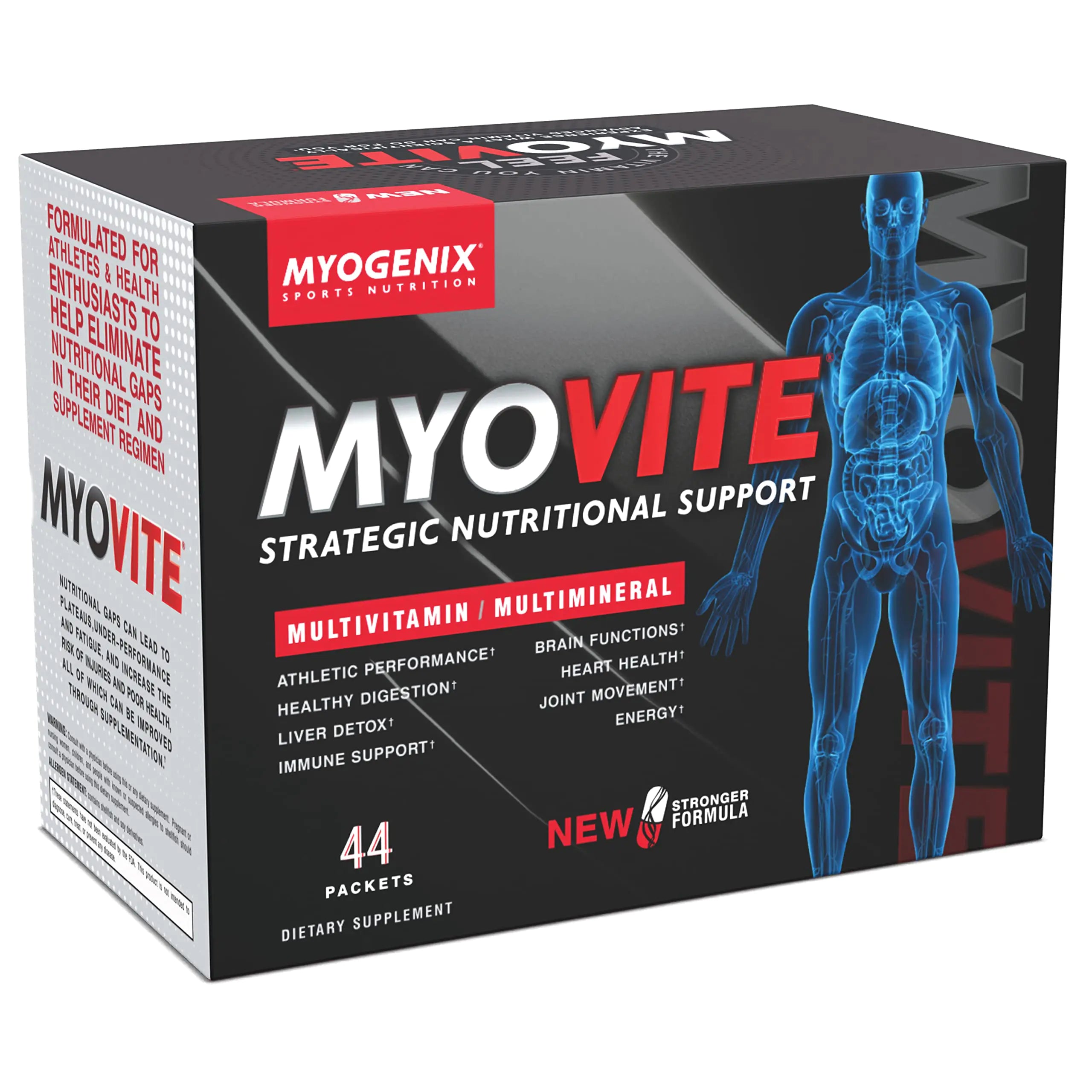 Myogenix Myovite Multivitamins for Athletes - High Performance Vitamins For Men and Women Athletes Easy-to-Swallow Daily Vitamins (44 Packets/Box)