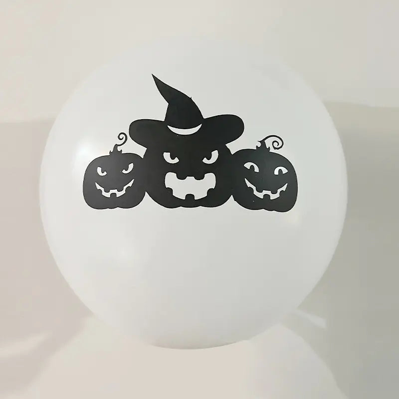 Halloween Skull Black Balloons (Set of Halloween Balloons)