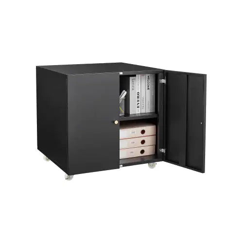 Office Furniture Copy Cabinet Black 2 Door Steel Copy Rack Mobile Dock Document Printer Rack