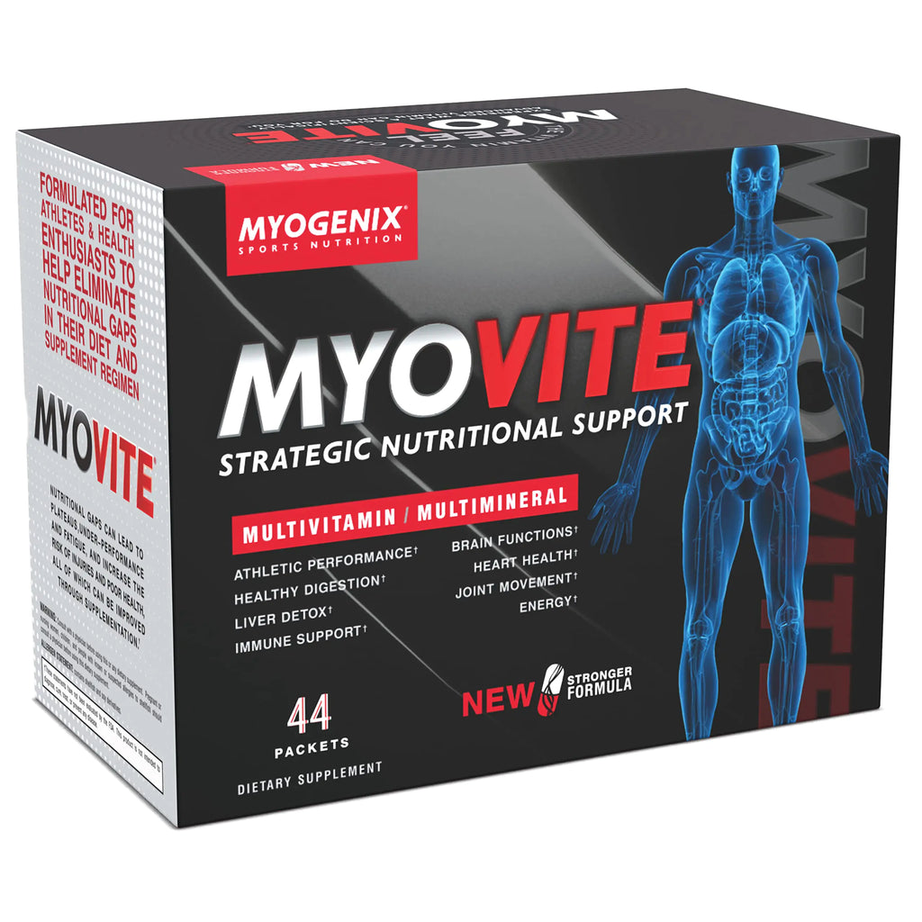 Myogenix Myovite Multivitamins for Athletes - High Performance Vitamins For Men and Women Athletes Easy-to-Swallow Daily Vitamins (44 Packets/Box)
